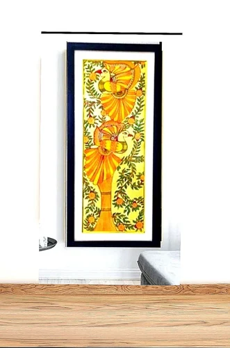 Madhubani Avian Symphony - Vibrant Peacock Art By Neetu Bhasin - Image 2