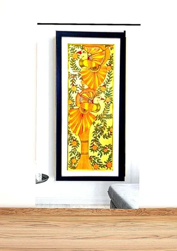 Madhubani Avian Symphony - Vibrant Peacock Art By Neetu Bhasin - Image 3